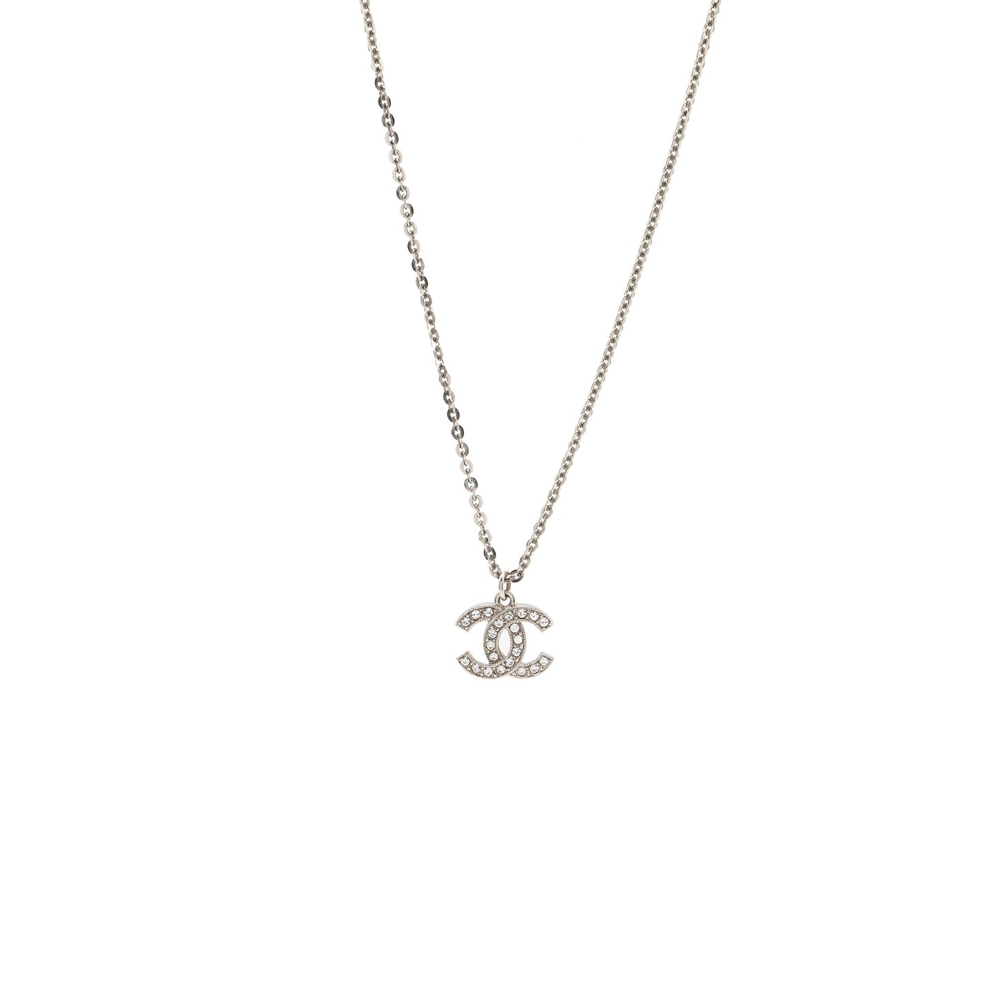 CHANEL CC LOGO NECKLACE CRYSTAL