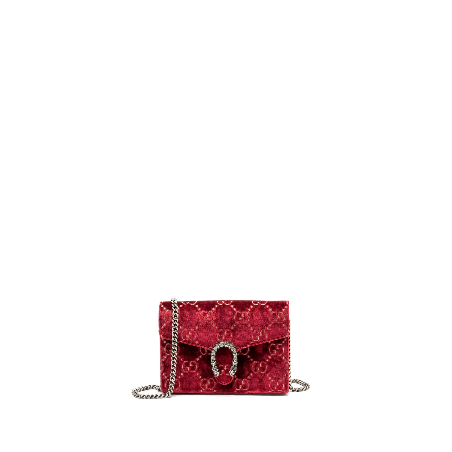 Gucci Dionysus Wallet on Chain Velvet Red SHW