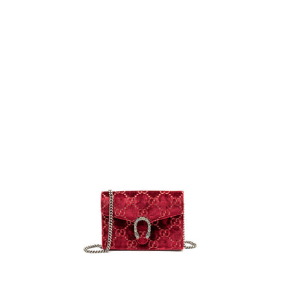 Gucci Dionysus Wallet on Chain Velvet Red SHW