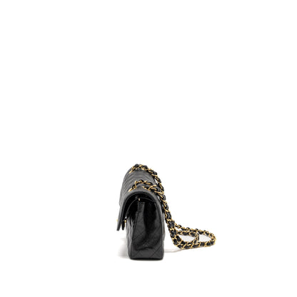 Chanel Small Classic Double Flap Bag Caviar Black  (microchip)