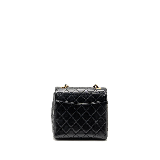 Chanel Retro Classic New Square Large Flap Bag Goatskin Black  (Microchip)