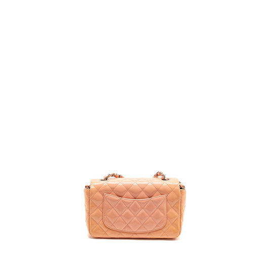 Chanel Mini Rectangular Flap Bag Patent Pink