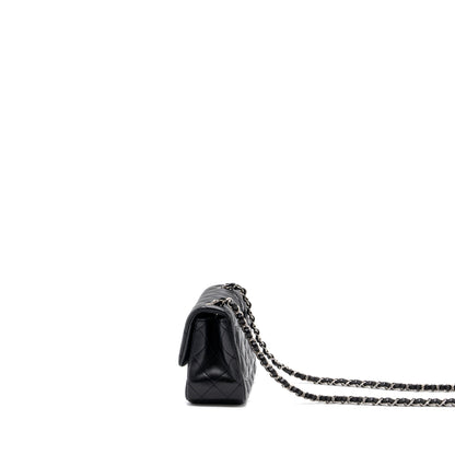 Chanel mini square flap bag lambskin black