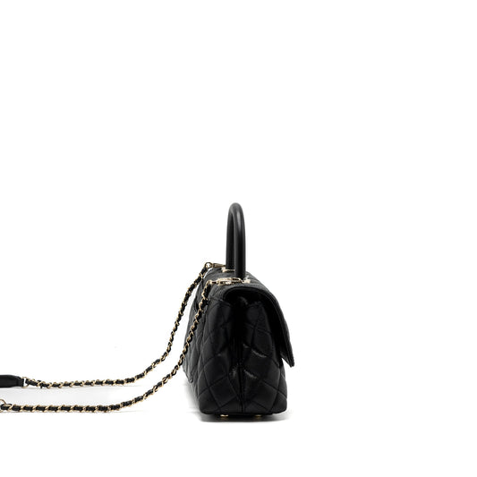 chanel small coco handle caviar black L (microchip)