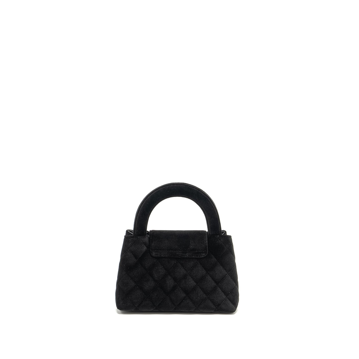 Chanel 24a Mini Shopping Tote/Mini Kelly Velvet Black  (microchip)
