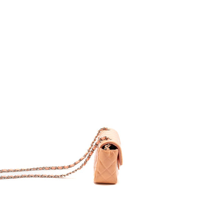 Chanel Mini Rectangular Flap Bag Patent Pink