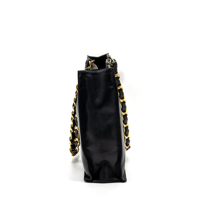 Chanel Vintage Tote Bag Calfskin Black