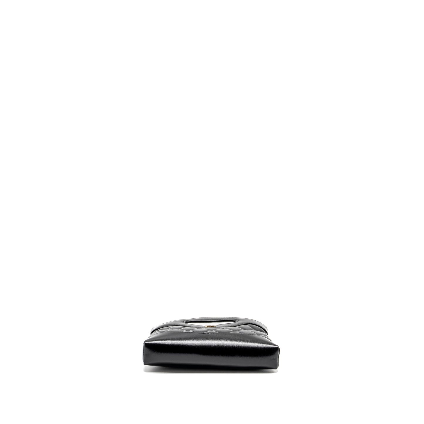 Chanel Mini 31 Clutch with Chain Shiny Lambskin Black L (Microchip)