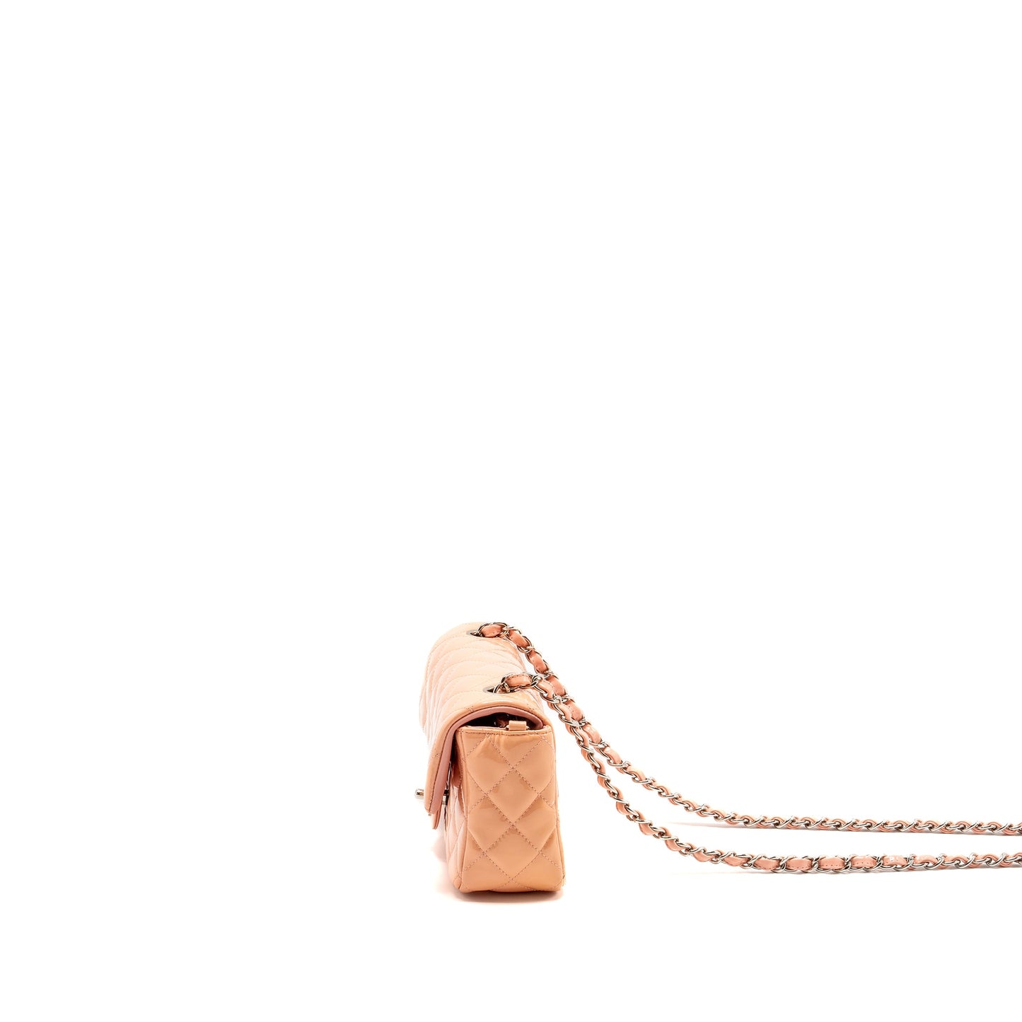 Chanel Mini Rectangular Flap Bag Patent Pink