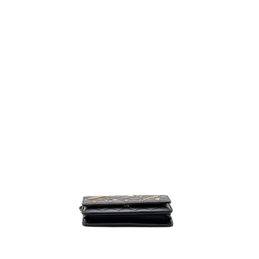 Chanel Classic Wallet On Chain With Charms Lambskin Black