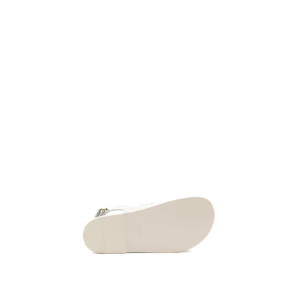 Chanel Size 38 Dad Sandals Caviar White L