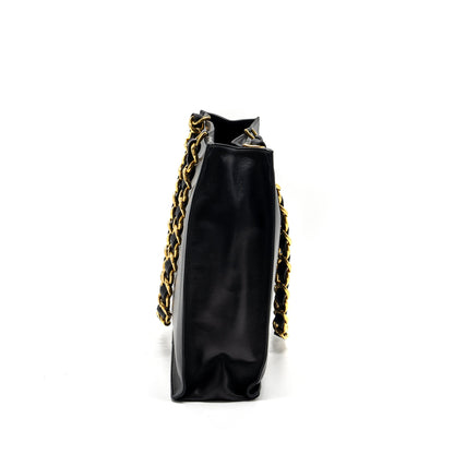 Chanel Vintage Tote Bag Calfskin Black