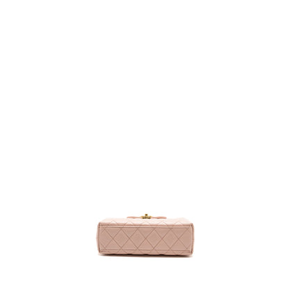 Chanel 23k mini shopping tote / kelly bag calfskin pink  (Microchip)