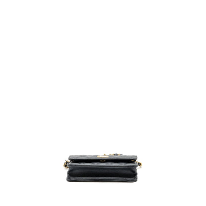 Chanel Mini Flap Bag With Adjustable Chains Caviar Black (microchip)