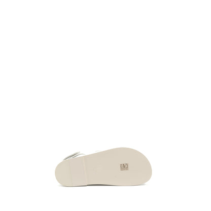 Chanel Size 38 Dad Sandals Caviar White L