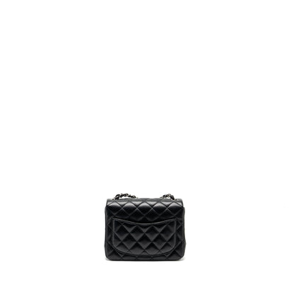 Chanel mini square Flap bag lambskin black