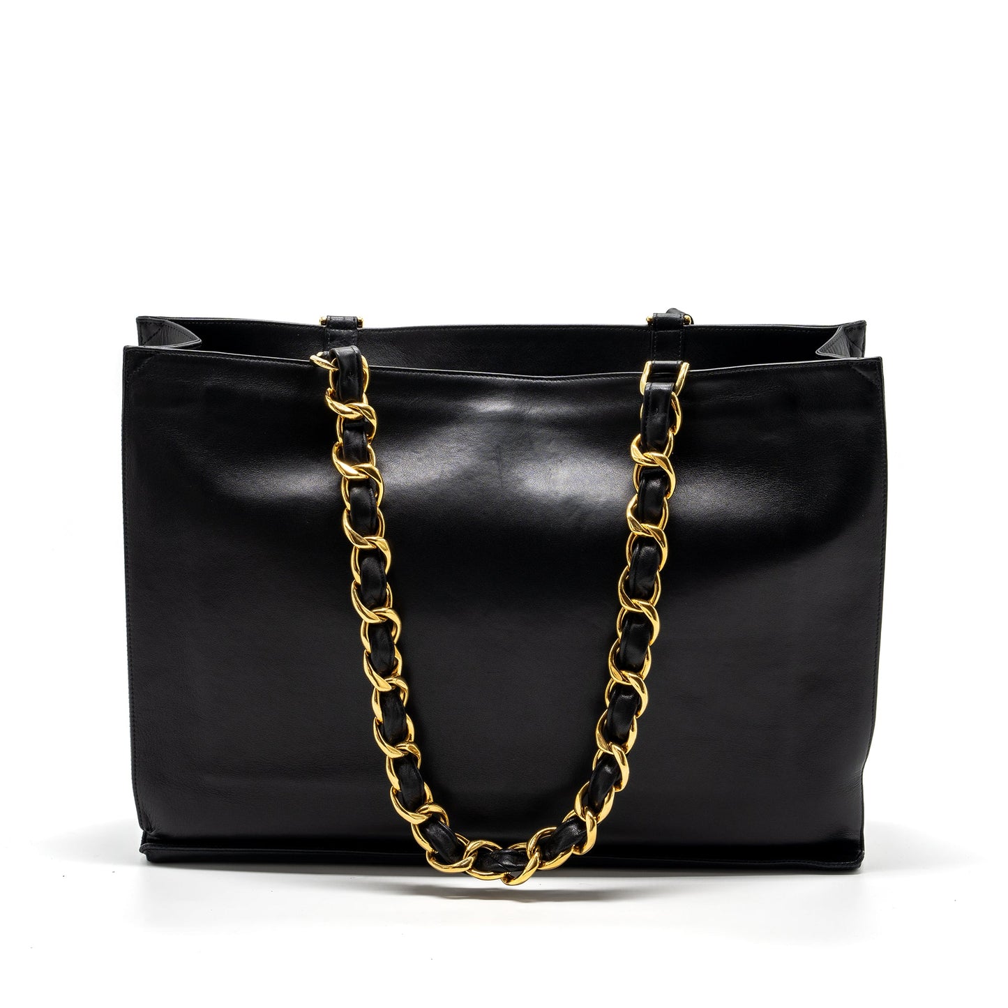 Chanel Vintage Tote Bag Calfskin Black