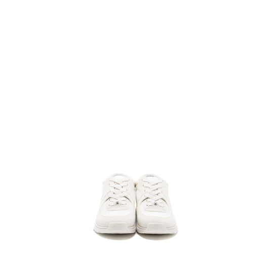 Chanel size 37 CC logo trainer white