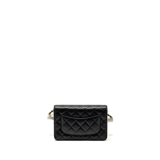 Chanel Classic Wallet on chain caviar black  (microchip)