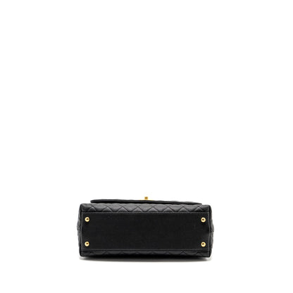 Chanel Medium Coco Handle Limited Edition Caviar Black  (microchip)