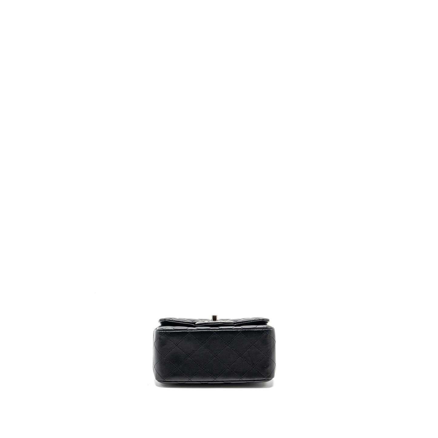 Chanel mini square Flap bag lambskin black