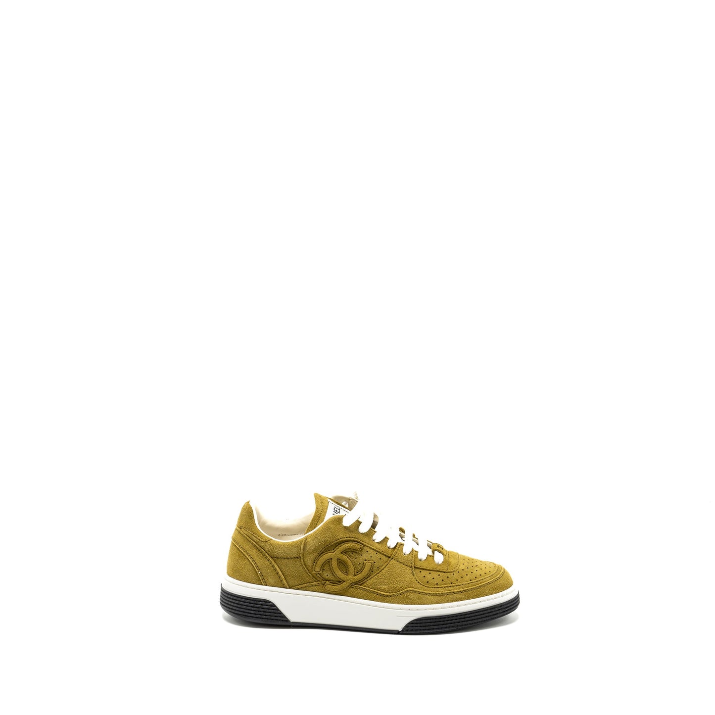 Chanel 23A Size 37.5 Sneakers Suede Green
