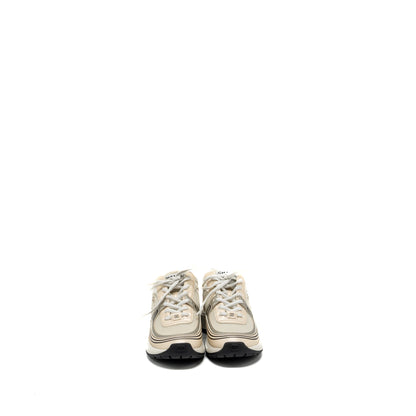 Chanel Size 37.5 Metallic Trainer/Sneaker Gold/Silver