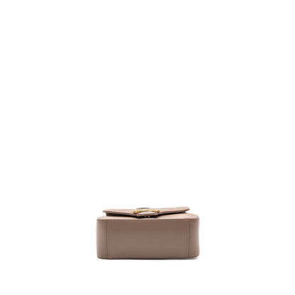 Gucci GG Marmont Mini Top Handle Bag Leather Dark Beige
