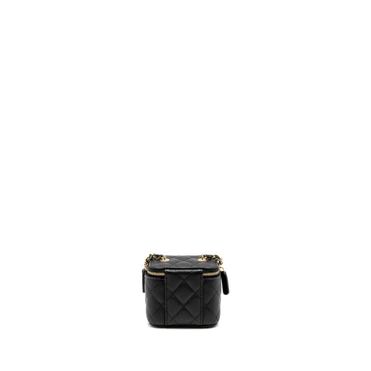 Chanel Mini Vanity with Chain Caviar Black L (Microchip)