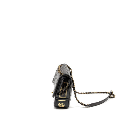 Chanel Limited Edition Quilted Flap Bag Shiny Calfskin Black