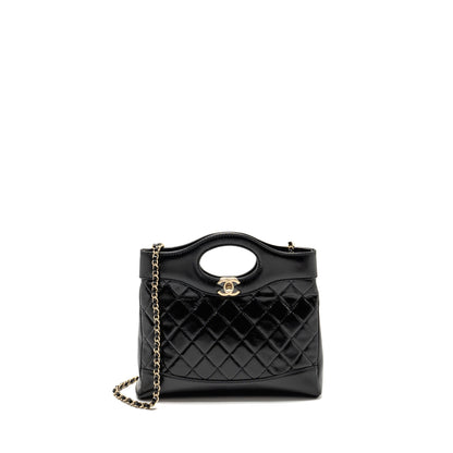 Chanel Mini 31 bag Shiny Calfskin Black L (Microchip)