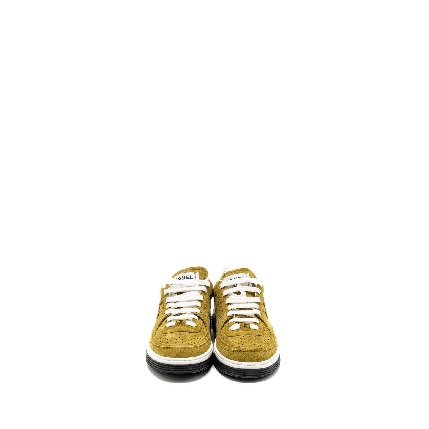 Chanel 23A Size 37.5 Sneakers Suede Green