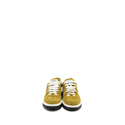 Chanel 23A Size 37.5 Sneakers Suede Green