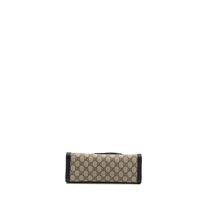 Gucci small GG padlock shoulder bag GG supreme canvas black