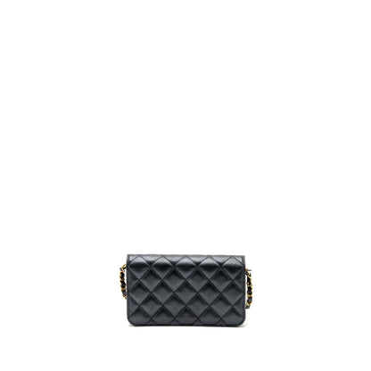 Chanel Mini Flap Bag With Adjustable Chains Caviar Black (microchip)