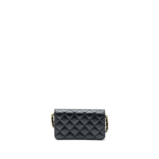 Chanel Mini Flap Bag With Adjustable Chains Caviar Black (microchip)
