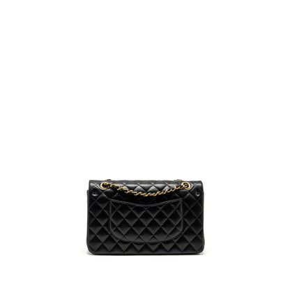 Chanel Medium Classic Double Flap Bag Lambskin Black  (microchip)