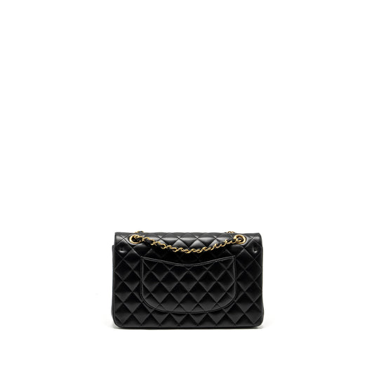 Chanel Medium Classic Double Flap Bag Lambskin Black  (microchip)