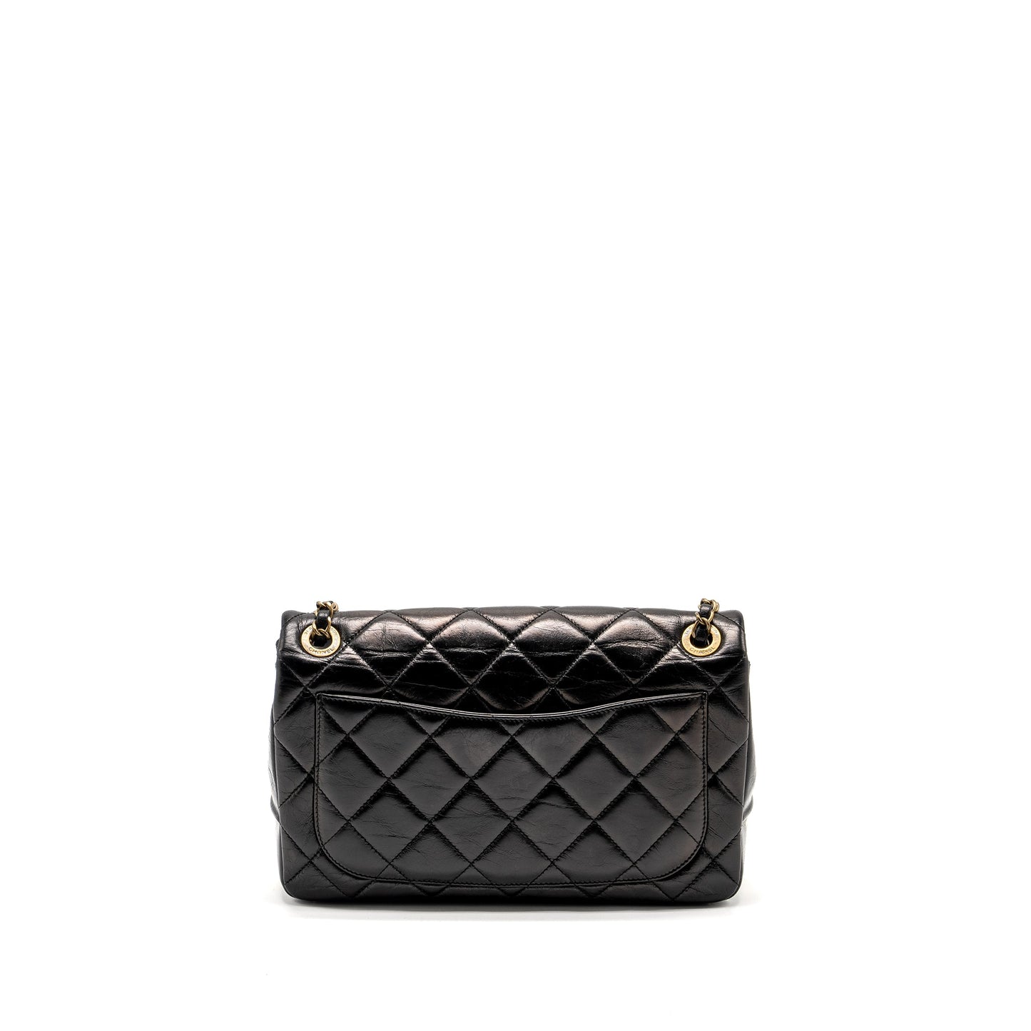 Chanel Limited Edition Quilted Flap Bag Shiny Calfskin Black