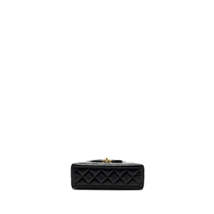 Chanel 23k Mini Shopping Bag Calfskin Black  (microchip)