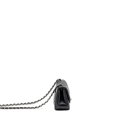 Chanel Mini Square Flap Bag Lambskin Black  (Microchip)