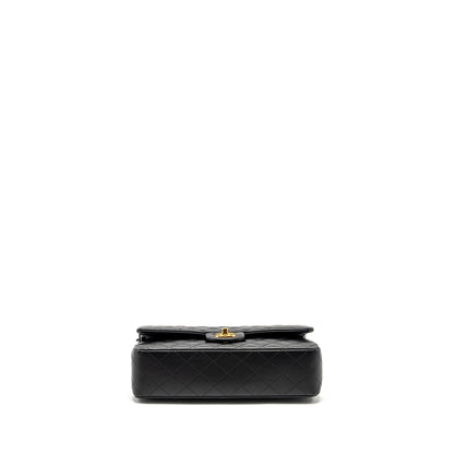 Chanel Medium Classic Double Flap Bag Lambskin Black  (microchip)