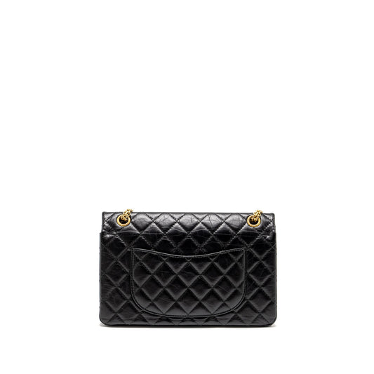 Chanel Large 2.55 226 Reissue Double Flap Bag Aged Calfskin Black
