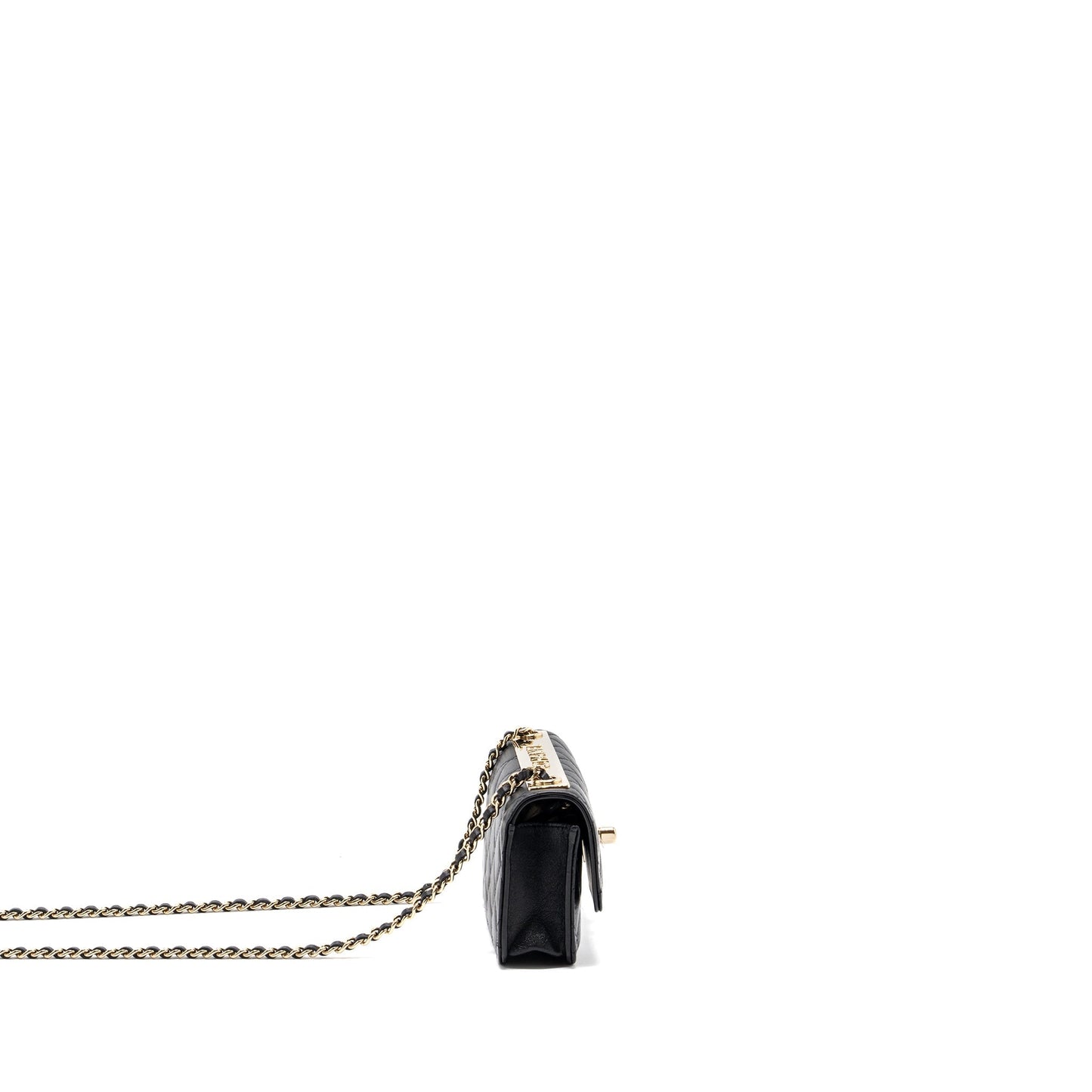 Chanel Mini Trendy CC Wallet On Chain Lambskin Black L (microchip)