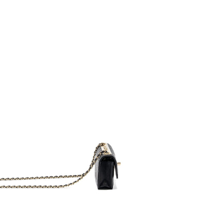 Chanel Mini Trendy CC Wallet On Chain Lambskin Black L (microchip)