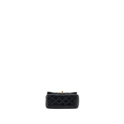 Chanel Pearl Crush Mini Square Lambskin Black  (Microchip)