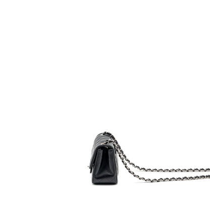 Chanel Mini Square Flap Bag Lambskin Black  (Microchip)
