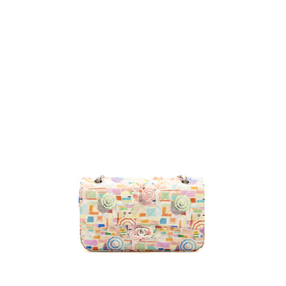 Chanel Medium Double Flap Bag Umbrella Rainbow Print Calfskin Multicolour