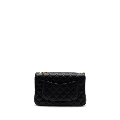 Chanel 23s camellia chain flap bag lambskin black  (Mircochip)