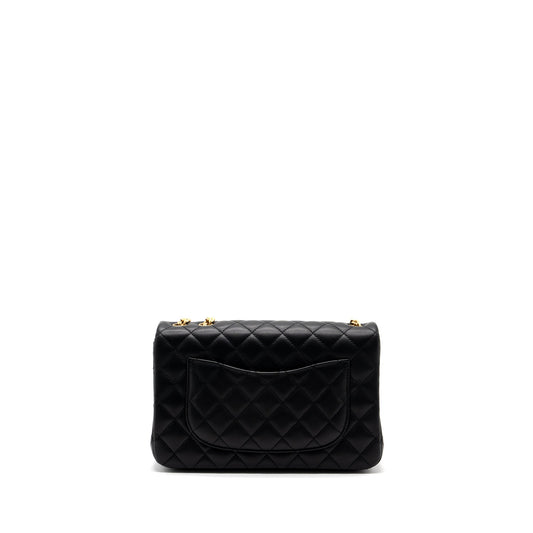 Chanel 23s camellia chain flap bag lambskin black  (Mircochip)